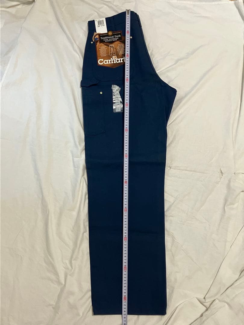 レアB01 ネイビー USA製 ダブルニー Ｗ34L32 未使用 カーハート 紺