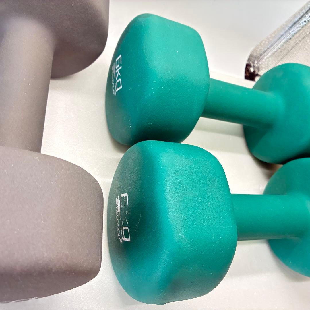 FIELDOOR 8kg 6kg ダンベル 2個セット