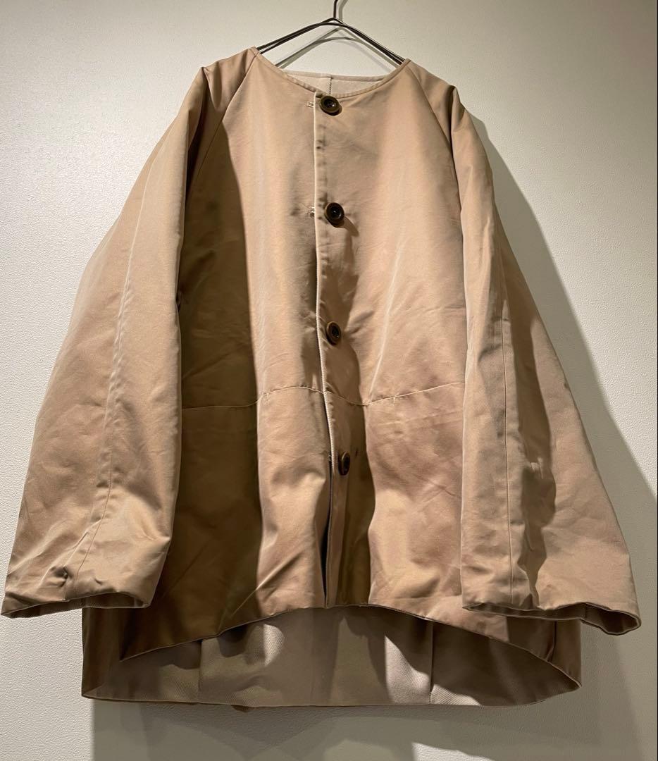 prit(プリット)ポリエステルツイル　リバーシブルノーカラー コート