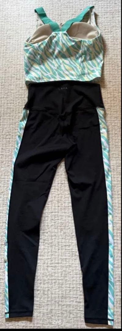 LAVA ×阪神タイガース コラボ 限定デザイン ヨガトップスS×レギンスS