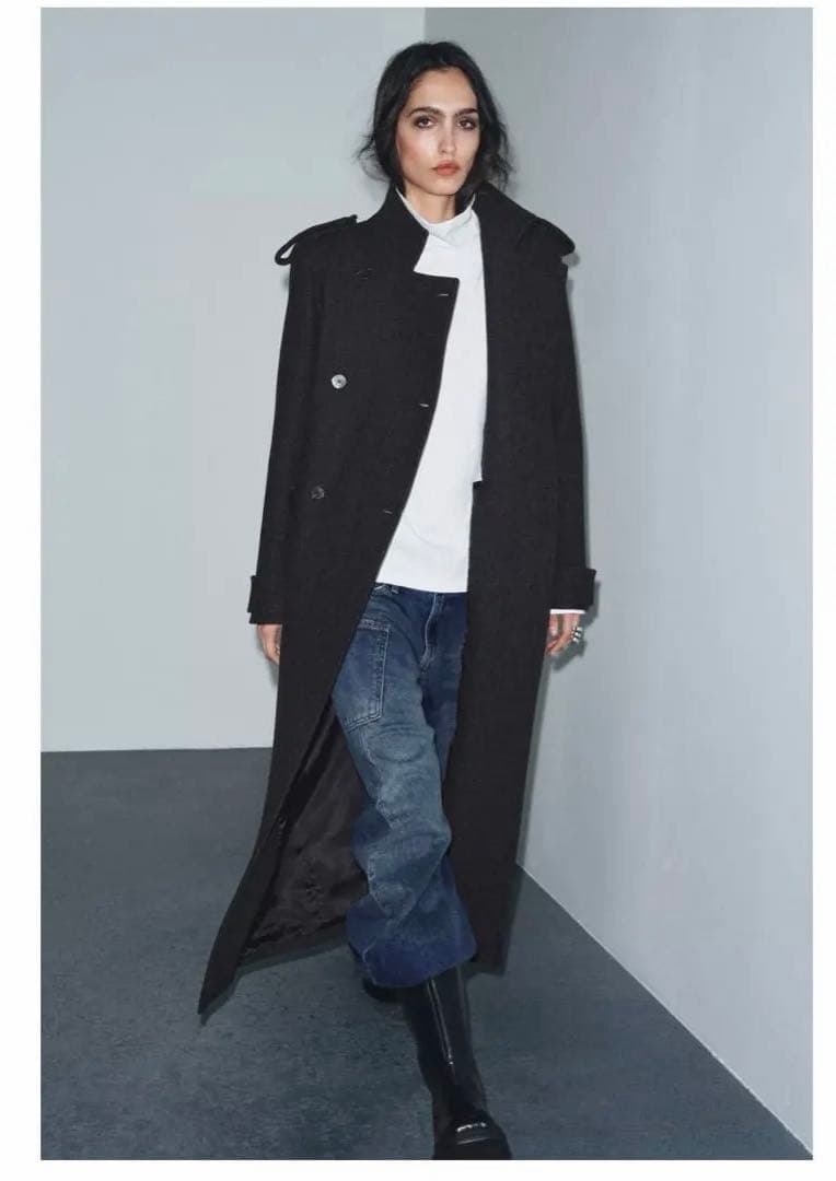 ZARA ZW COLLECTION ウールロングコート XS