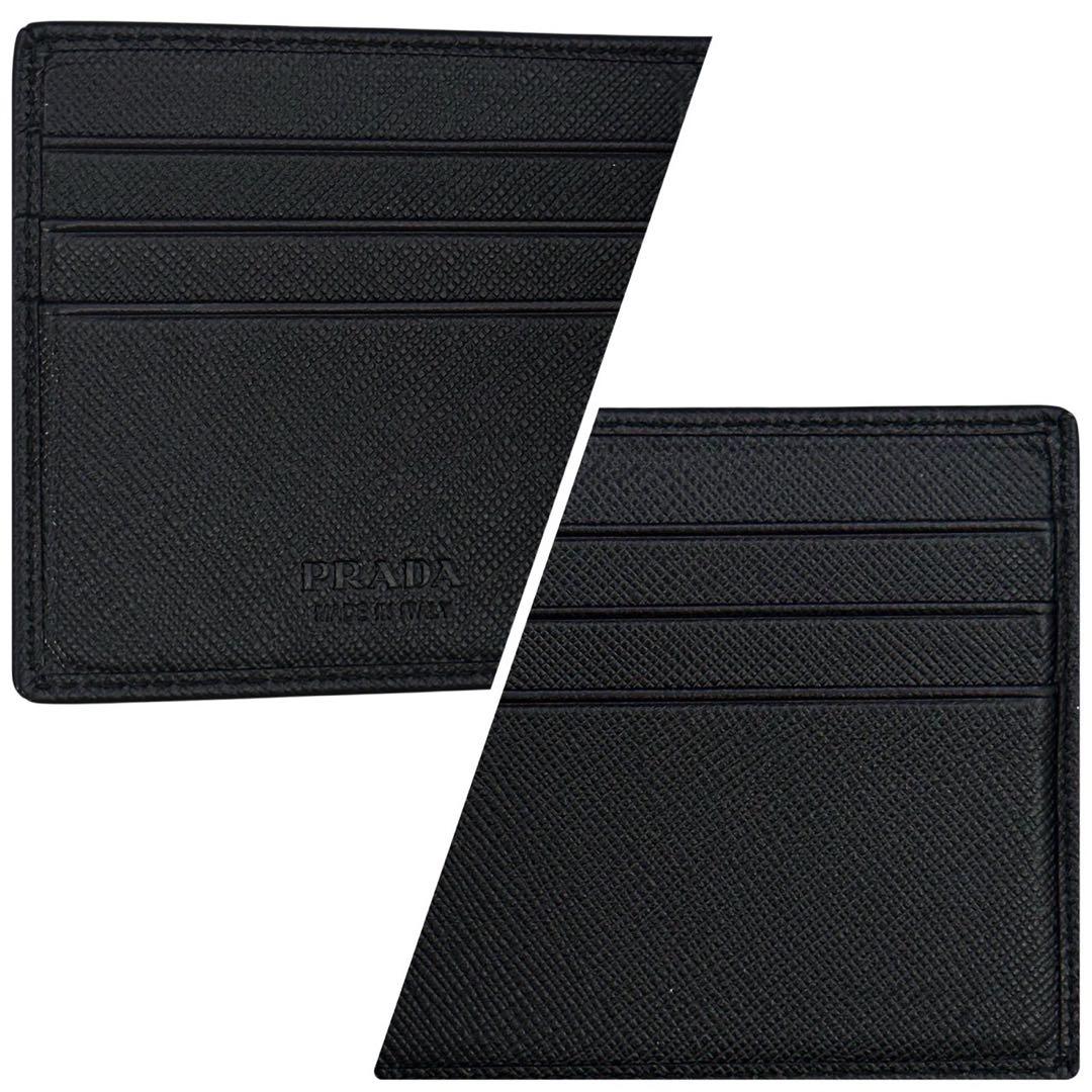 極美品 プラダ サフィアーノ マネークリップ 財布 札入れ カード コンパクト