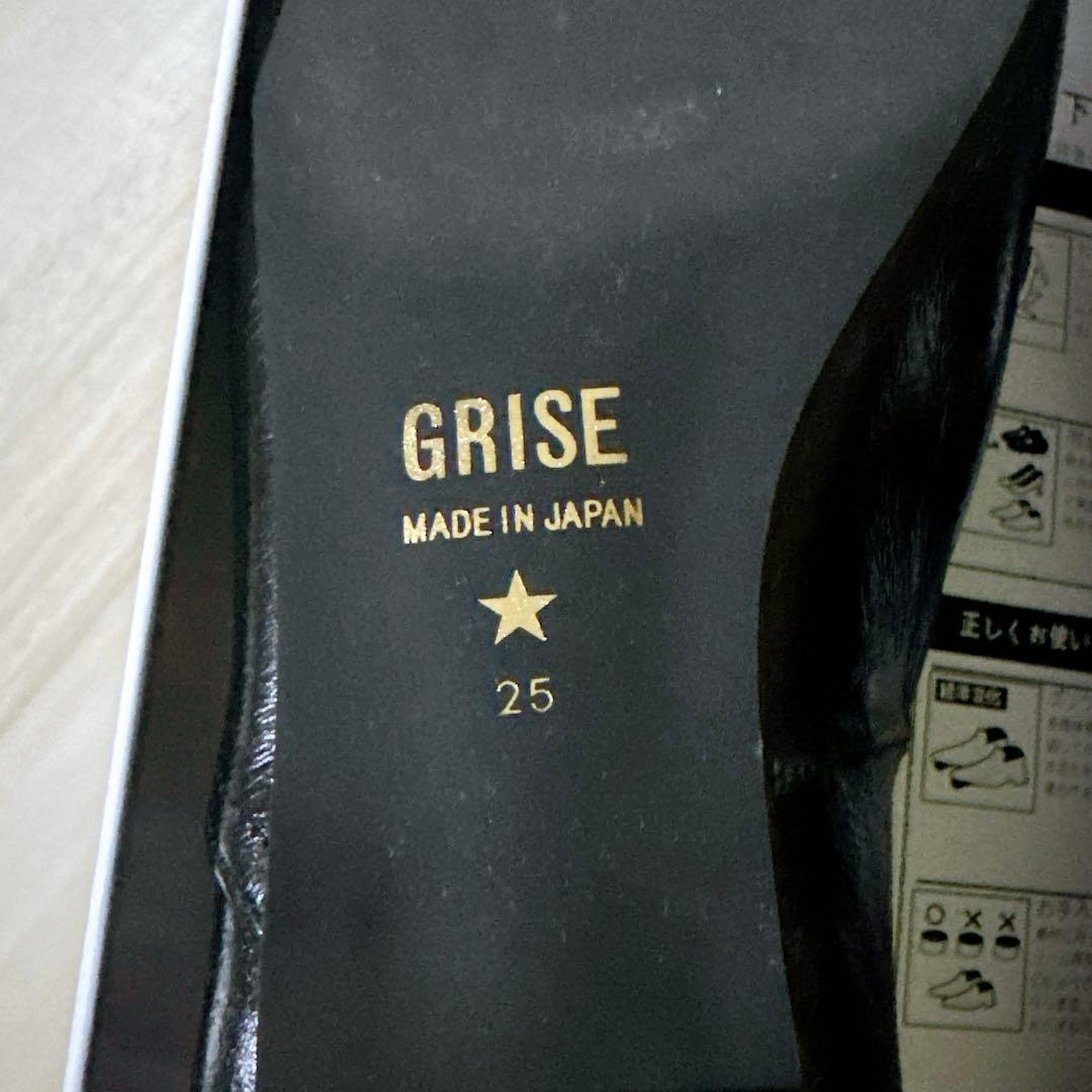 GRISEレザースクエアARTYフラット LE TALON パンプス