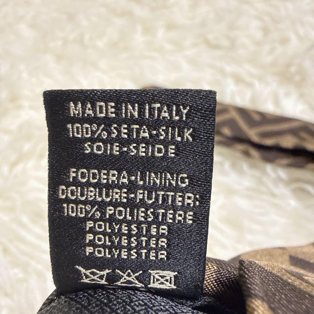 【美品】FENDI ネクタイ シルク100% ズッカ柄