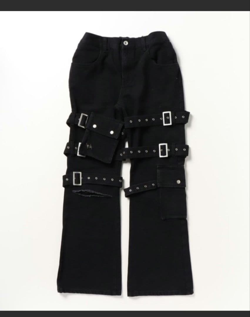 REFLEM　レフレム　ベルティッドフレアパンツ