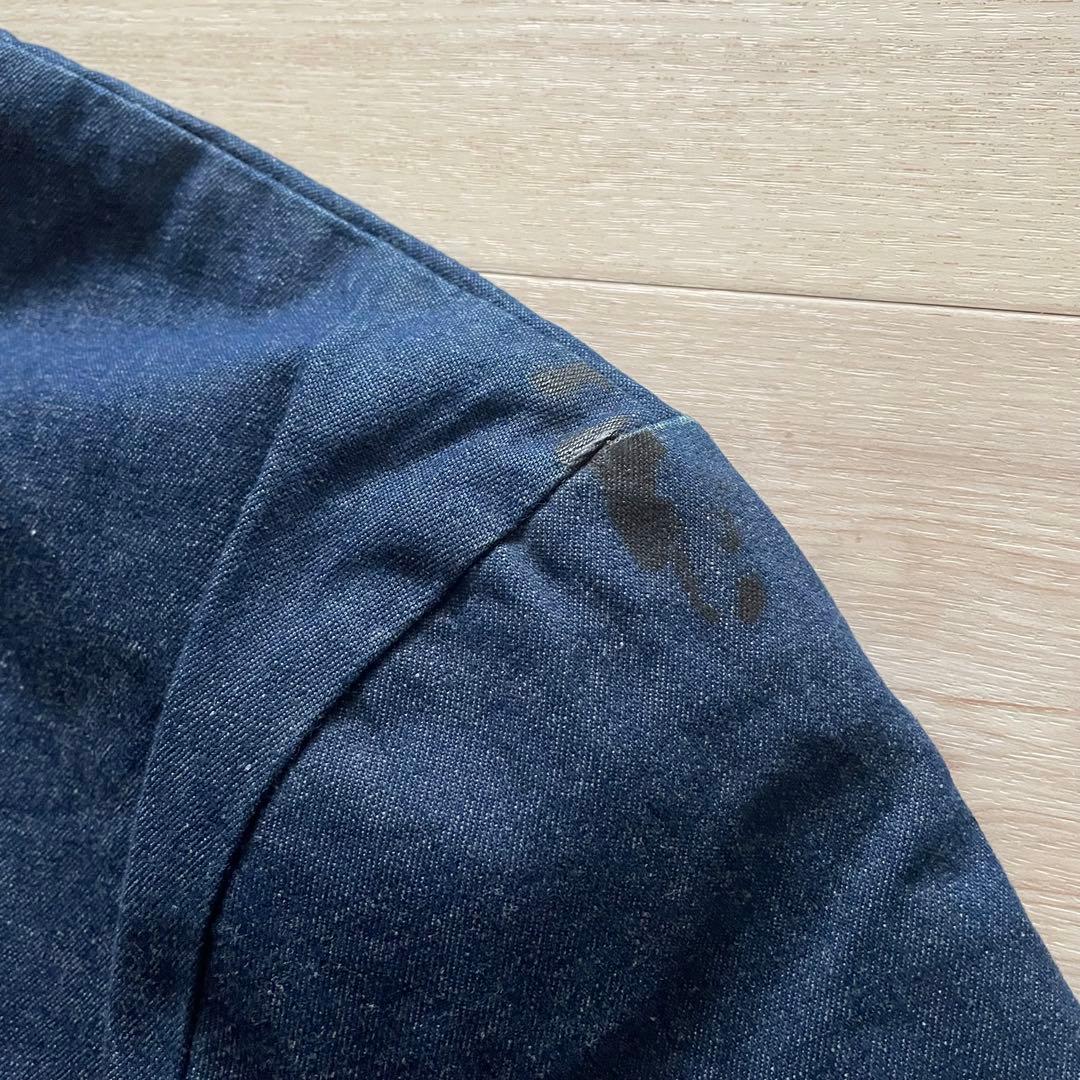 80s USA製 BIGBEN デニムカバーオール 裏地ブランケット 襟コーズ