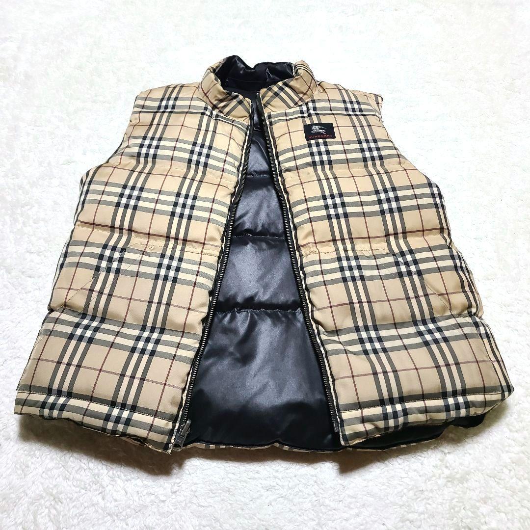 【希少】　バーバリーロンドン　リバーシブル　ダウンベスト　ノバチェック　150
