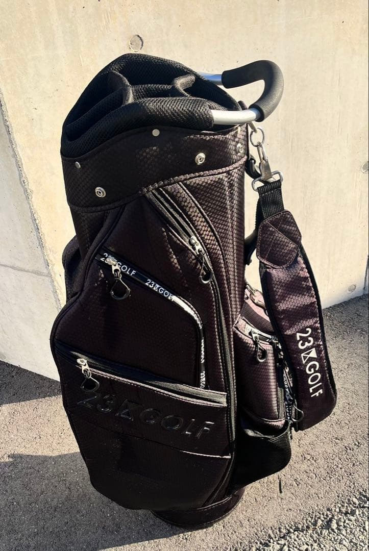 23区GOLF ブラック ゴルフキャディバッグ　ハニカム