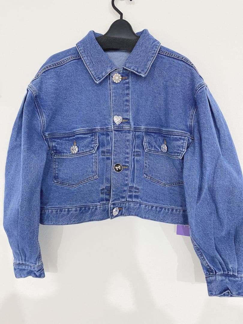 新品オブリOBLI ランダムボタンGジャン　デニムジャケット