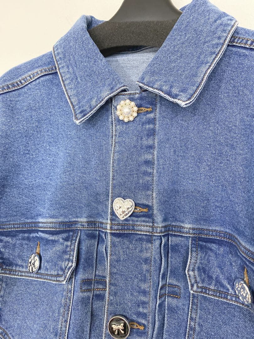 新品オブリOBLI ランダムボタンGジャン　デニムジャケット