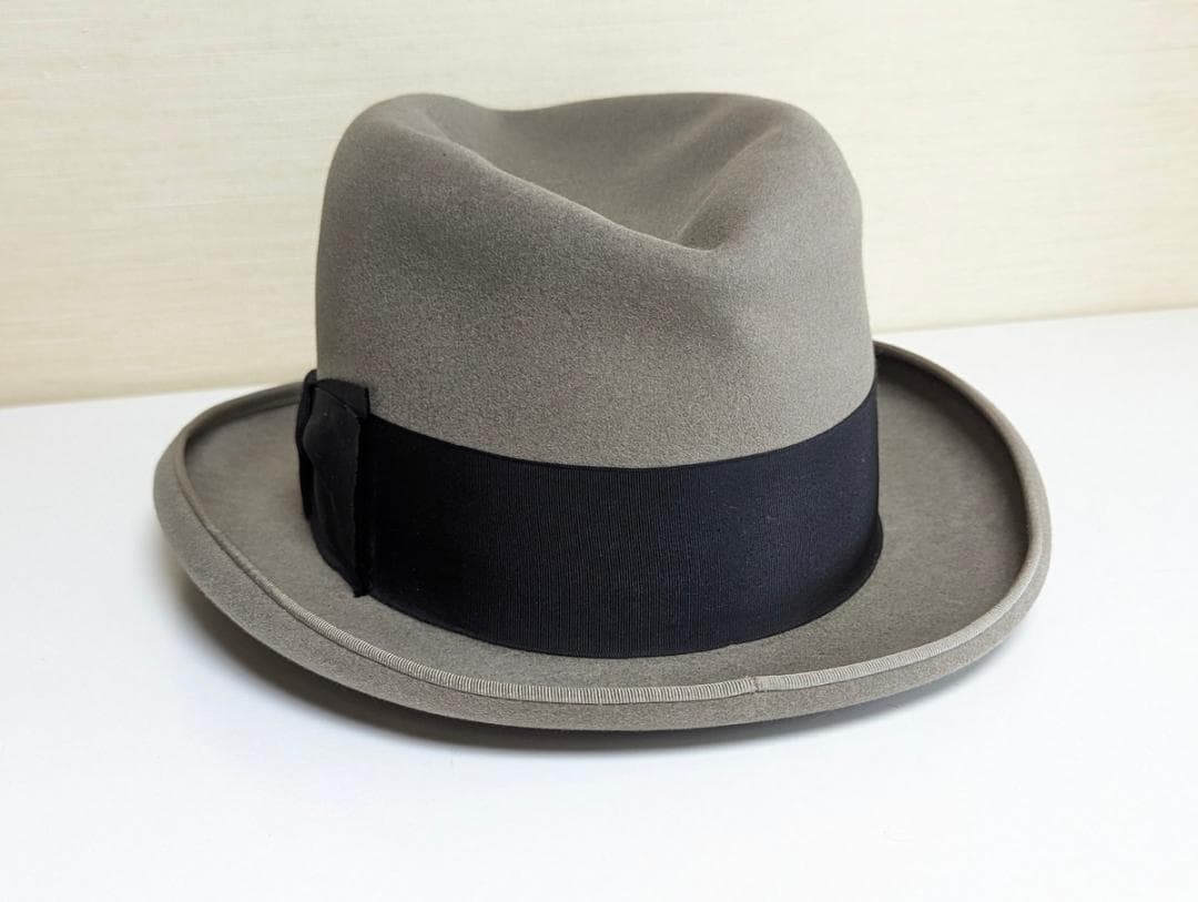 Cavanagh USAヴィンテージ ホンブルグハット グレー Mサイズ