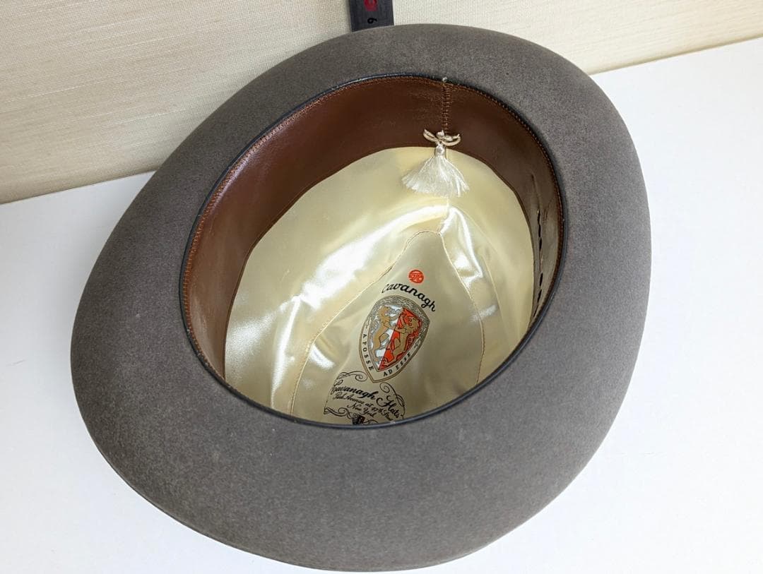 Cavanagh USAヴィンテージ ホンブルグハット グレー Mサイズ