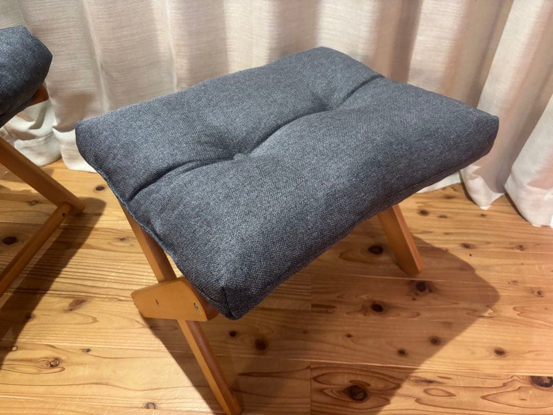 ニトリ パーソナルチェア アルシー-GY オットマン付き