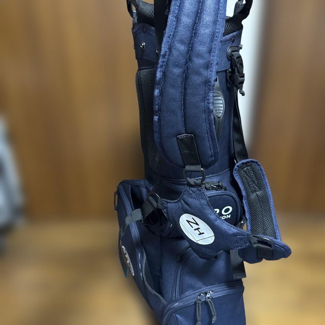 ZERO HALLIBURTON ネイビー キャディバッグ　スタンド式