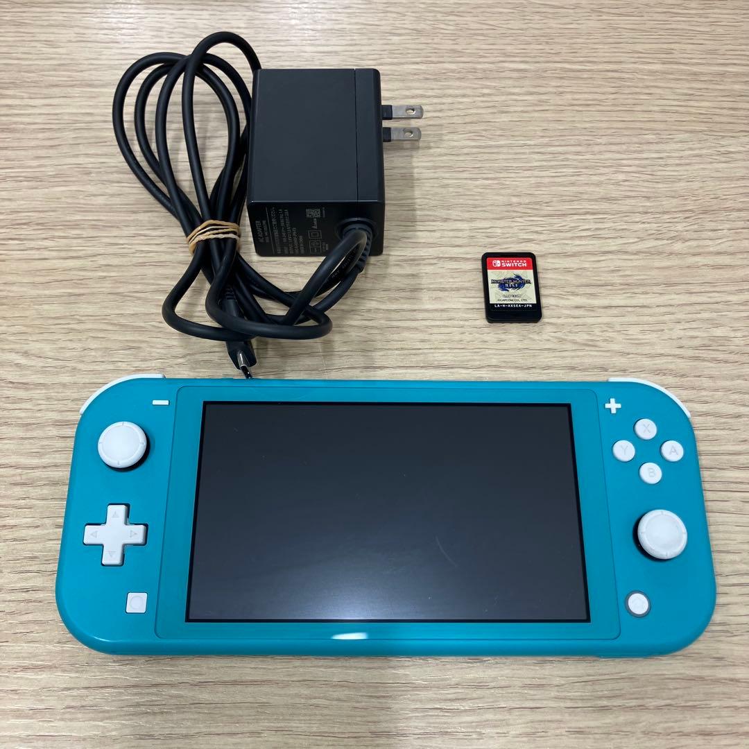 Nintendo Switch Lite ターコイズ モンハン ソフト 充電器
