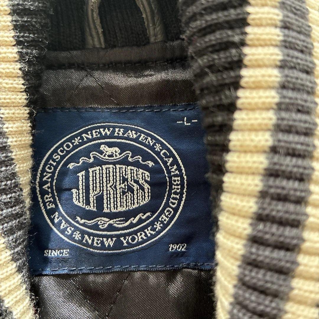 未使用品J.PRESS スタジャン L 黒 グレー