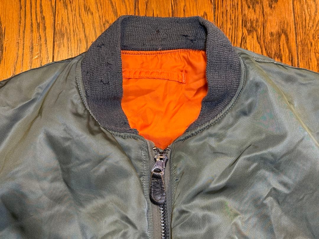 レア！★縦ステッチ70s Eタイプ GREENBRIER製 MA-1 サイズL