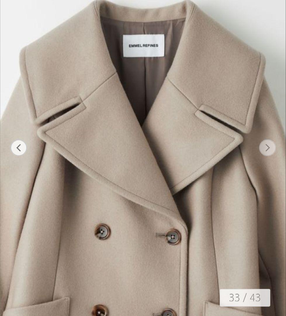 f*e様 エメルリファインズ　ダブルボタン ロングコート　ベージュ