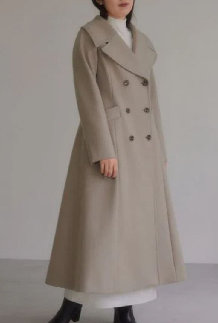 f*e様 エメルリファインズ　ダブルボタン ロングコート　ベージュ