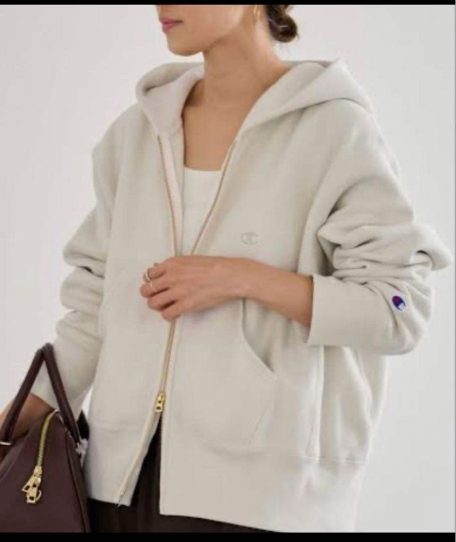 フレームワークチャンピオン別注リバースウィーブWジップパーカー