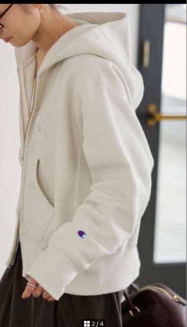 フレームワークチャンピオン別注リバースウィーブWジップパーカー