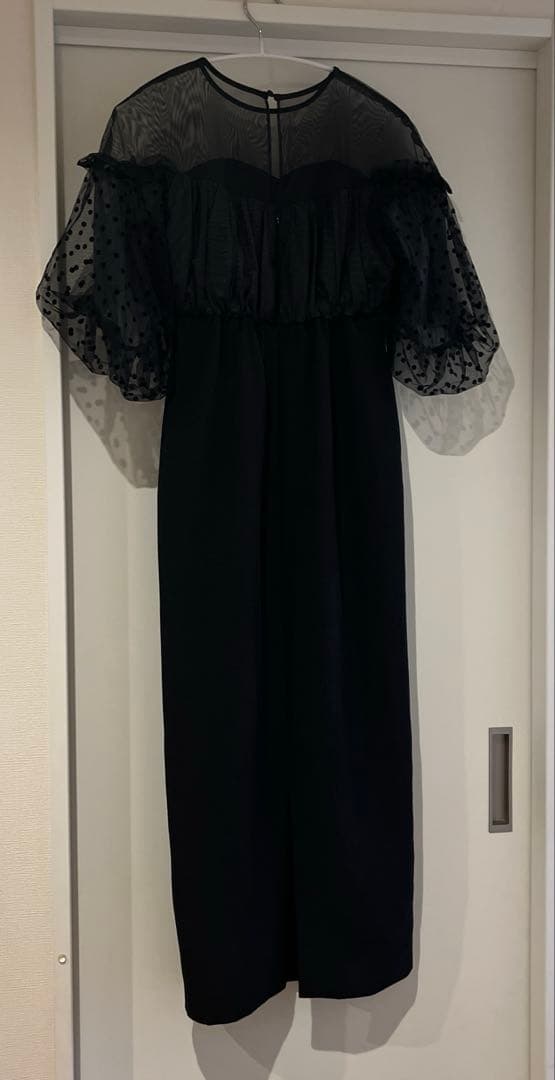 ANDRESED アンドレスド　フロッキーワンピース　S ブラック