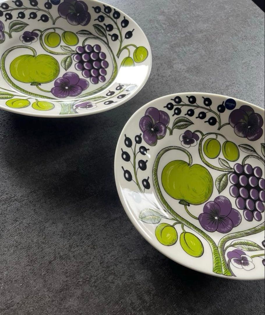 【新品未使用】アラビア パラティッシパープル オーバルプレート 25cm