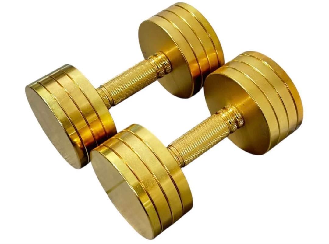 美品 NORTHDEER サンドブラスト版ゴールドアジャスタブルダンベル10kg