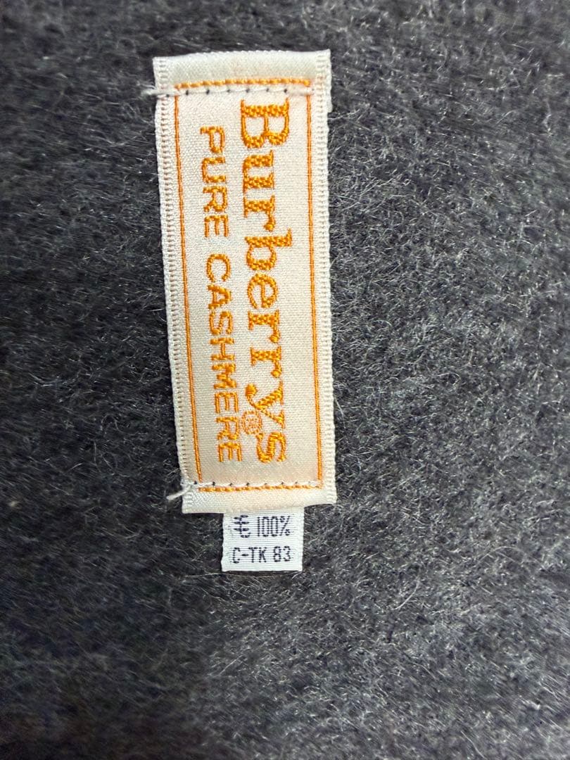 Burberrys 100%カシミヤ マフラー グレー