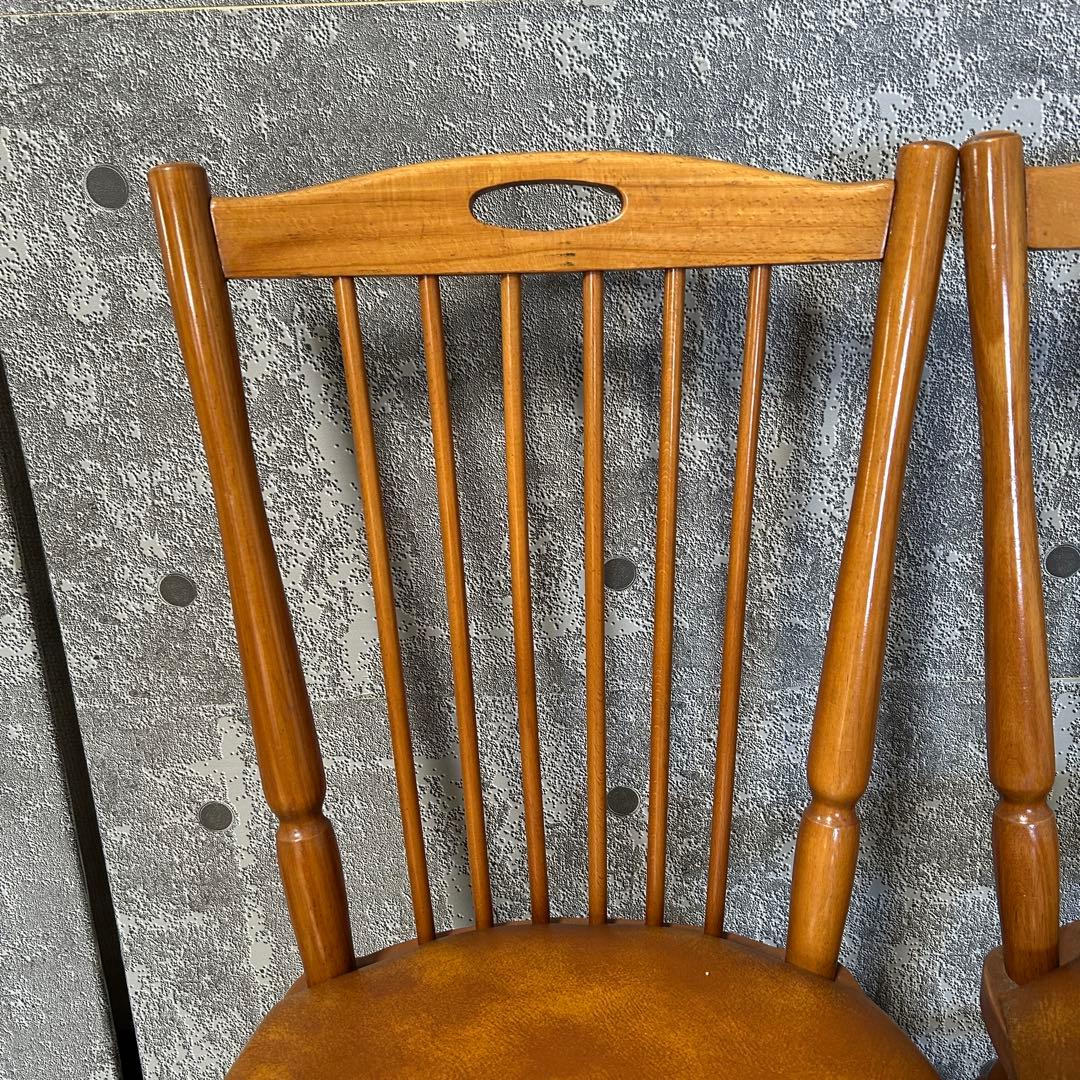 ꧁松田家具 matsuda꧂ダイニングチェア2脚 マツダ 昭和レトロ 食卓椅子