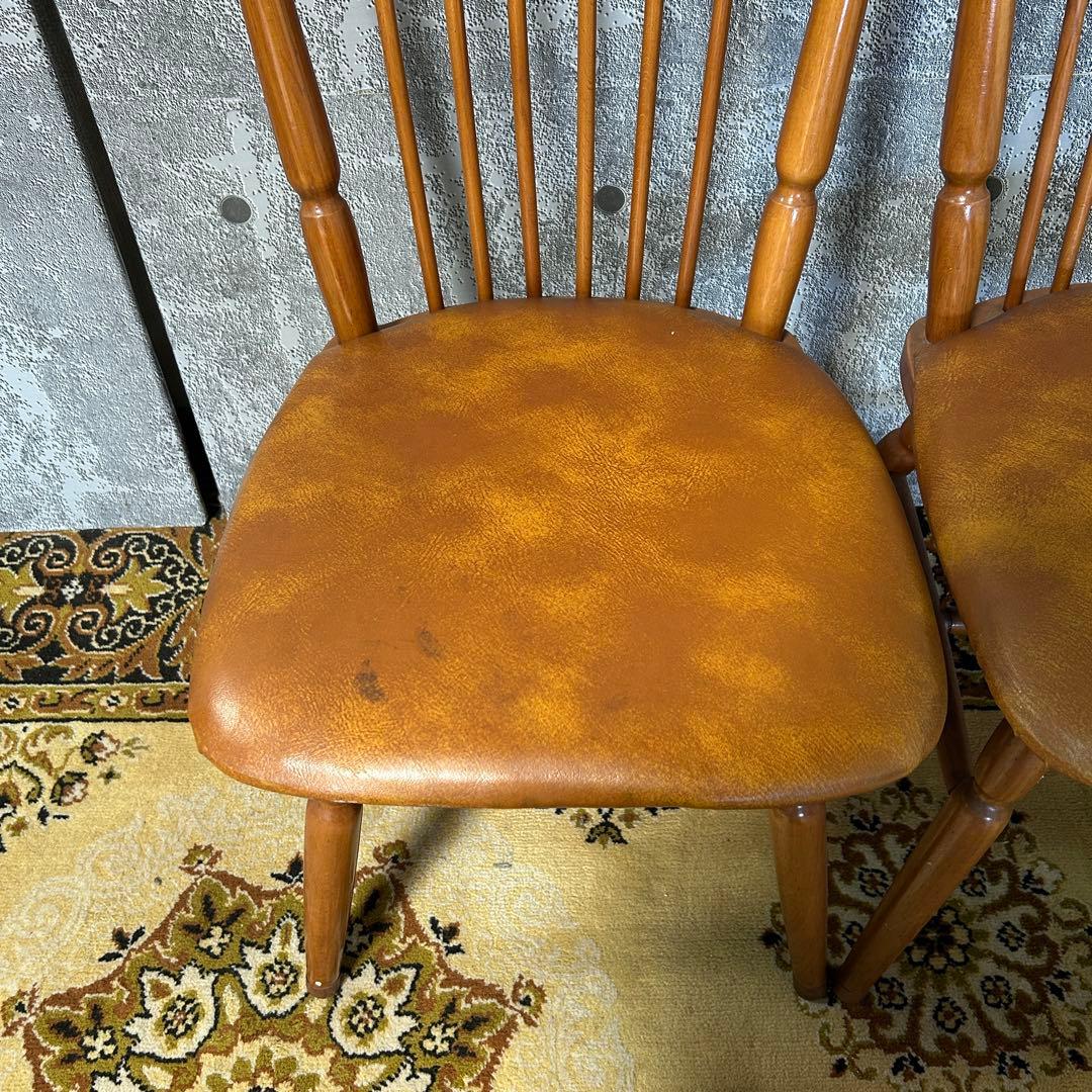 ꧁松田家具 matsuda꧂ダイニングチェア2脚 マツダ 昭和レトロ 食卓椅子