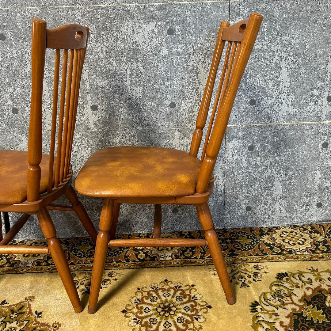 ꧁松田家具 matsuda꧂ダイニングチェア2脚 マツダ 昭和レトロ 食卓椅子