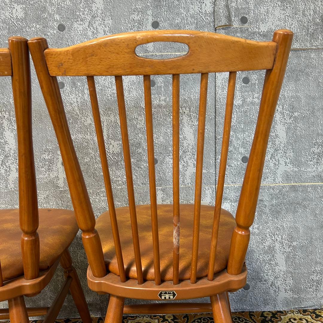 ꧁松田家具 matsuda꧂ダイニングチェア2脚 マツダ 昭和レトロ 食卓椅子