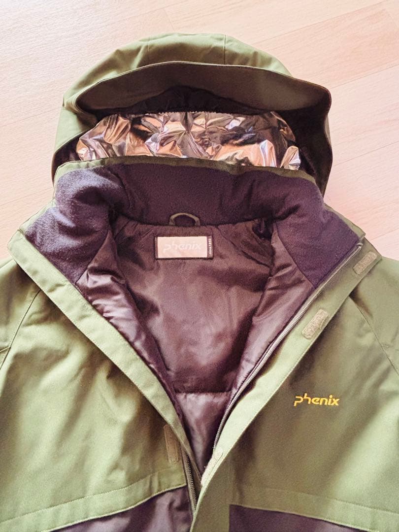 Phenix キッズスキーウェア160㎝ブラック✖️オリーブグリーンサイズ調節可能