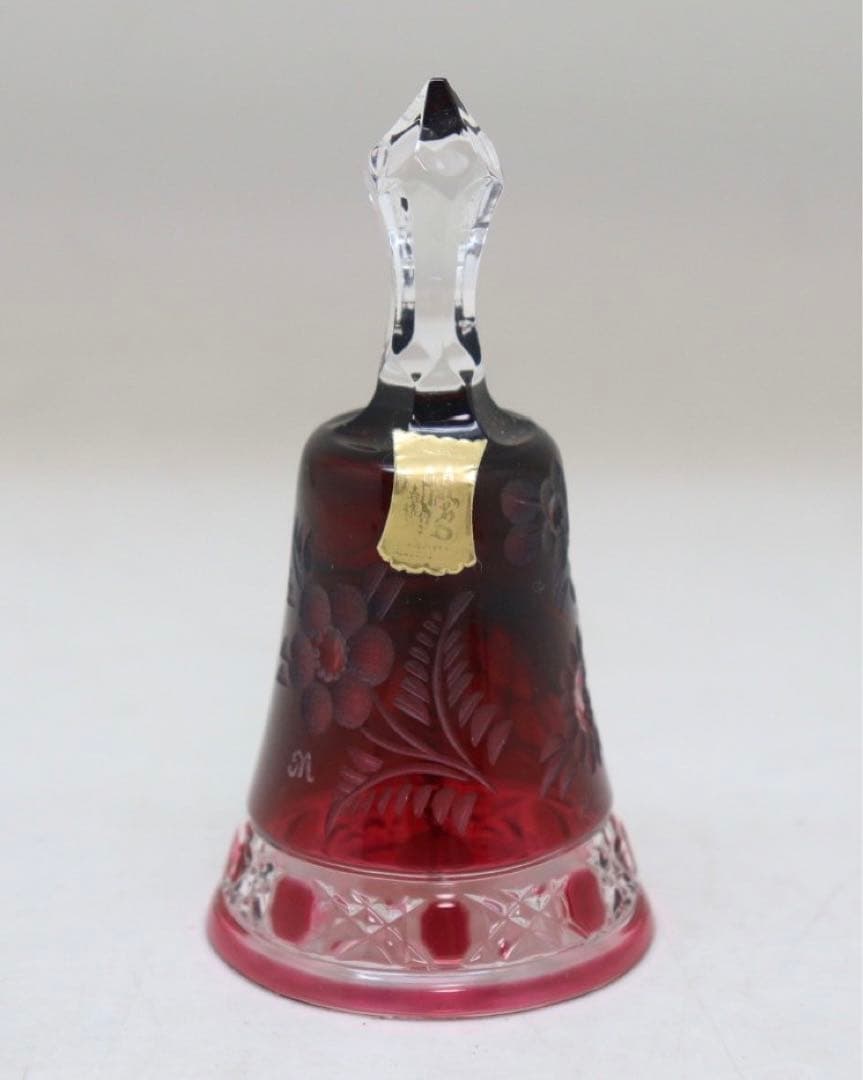 マイセン　クリスタル　ディナーベル　マイセンフラワー　レッド