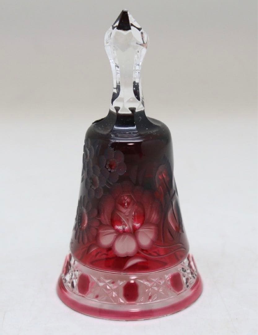 マイセン　クリスタル　ディナーベル　マイセンフラワー　レッド