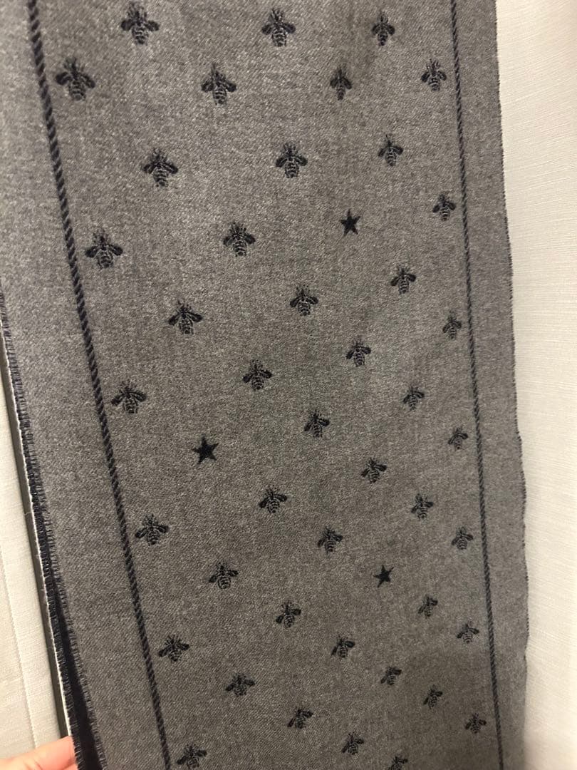 【美品正規品】GUCCI 星と蜂刺繍 マフラー