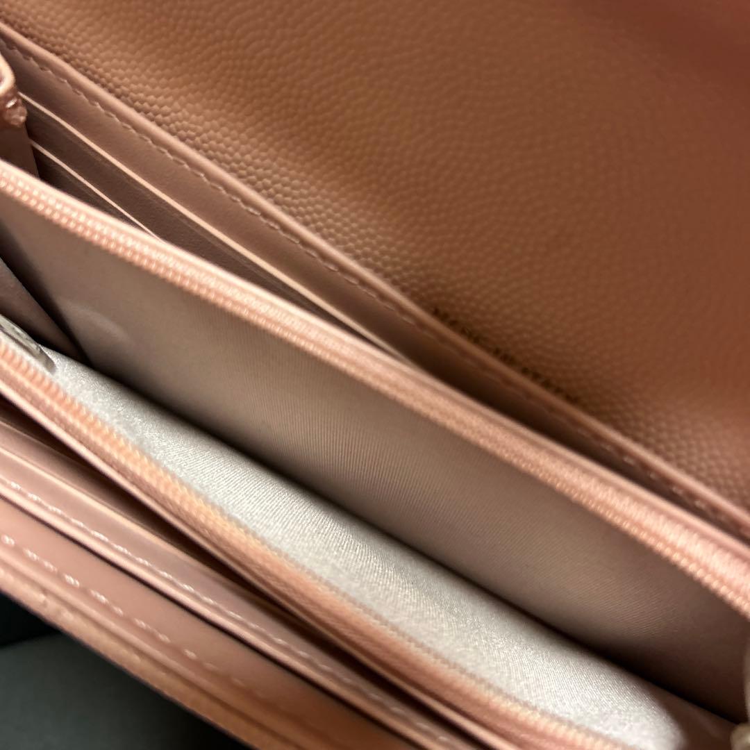 CHANEL キャビアスキン ピンク 長財布