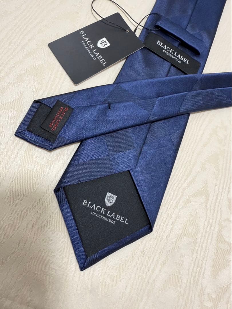 新品ブラックレーベル　伊藤健太郎着用　ネイビークレストブリッジチェクタイ　日本製