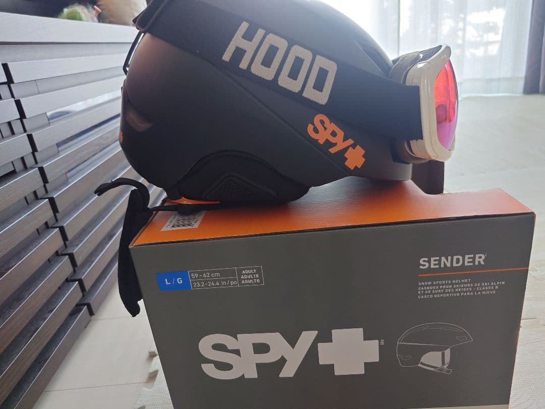 SPY+ SENDER ヘルメット スキー用品 スノボ ヘルメット ゴーグル付き