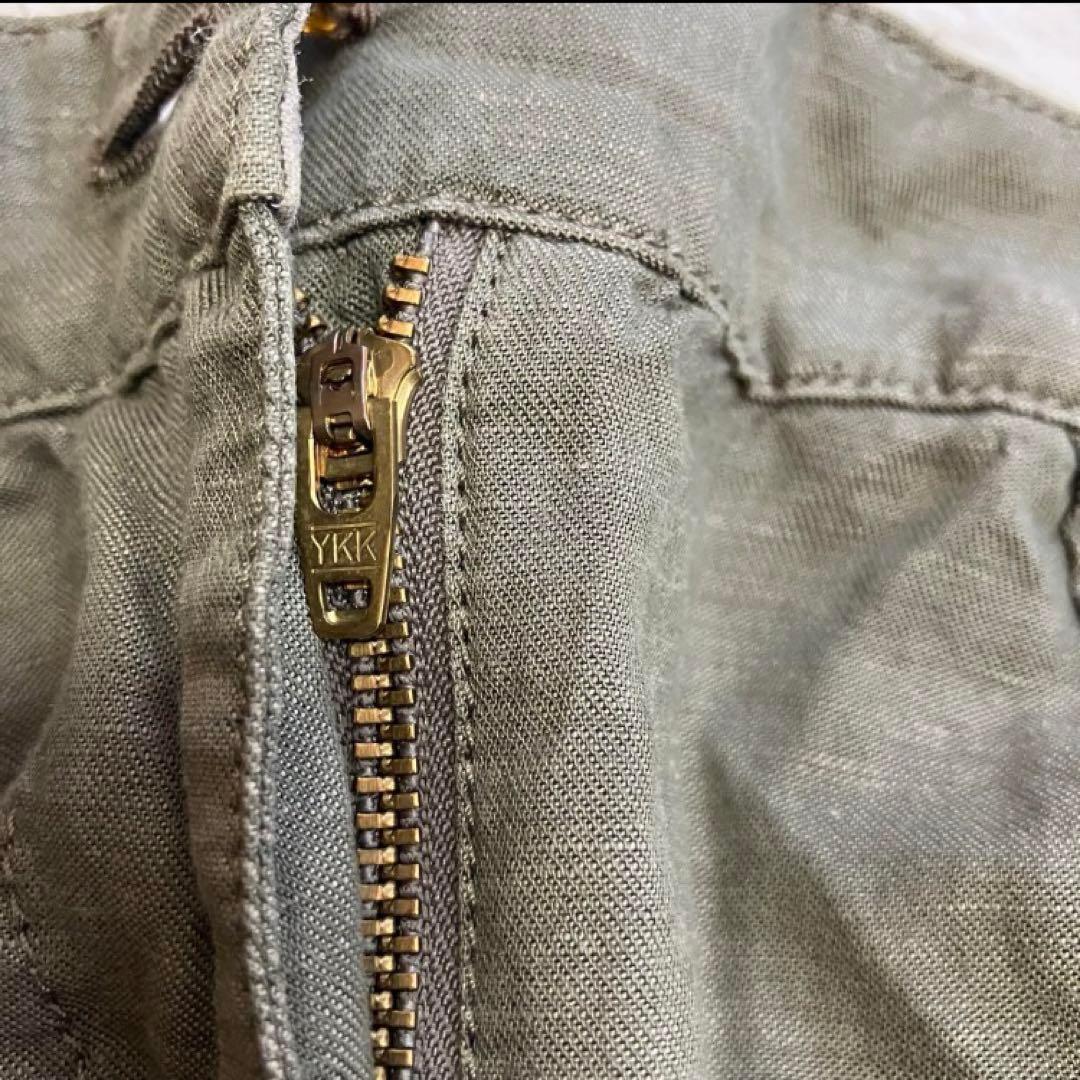 【新品】 ヴィヴィアンウエストウッド リネン混 サルエルパンツ オーブ釦 2 緑