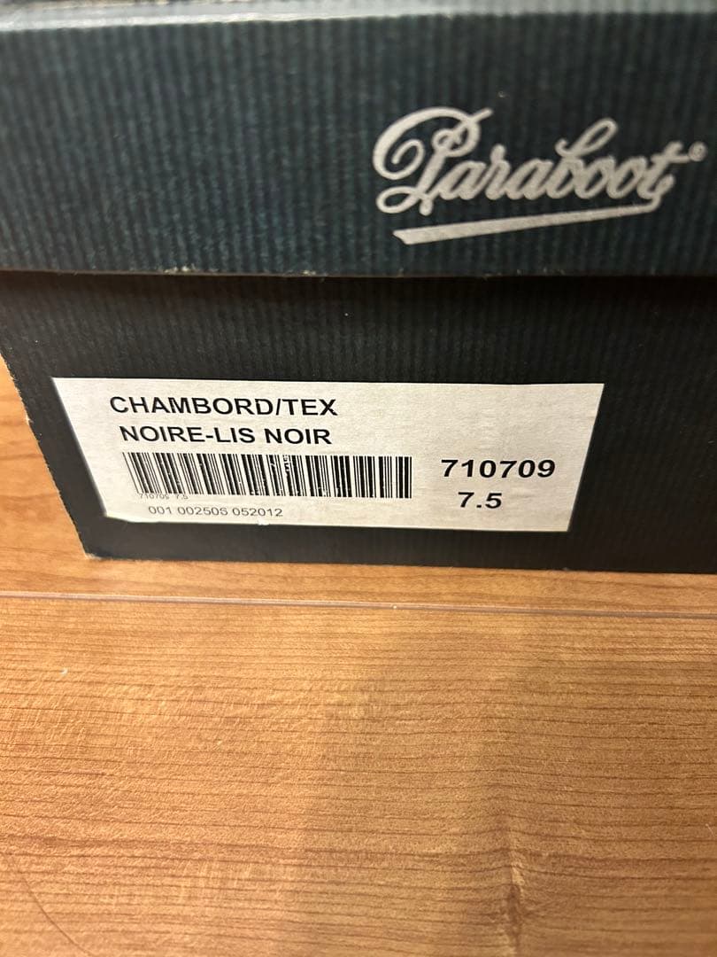 靴 Paraboot Chambordtex 7.5 Noire-Lis Noir