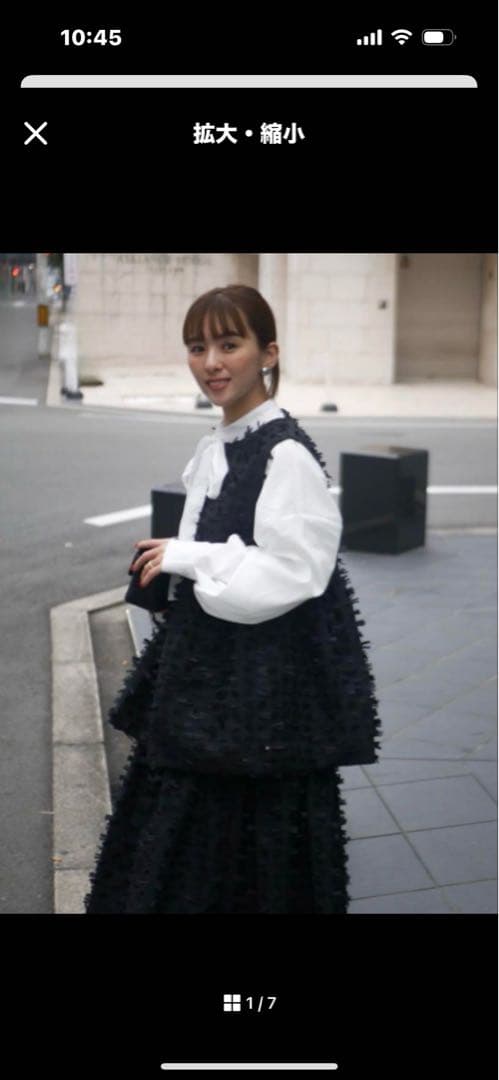 ⚠️ みかん⚠️リボンデザインパールボタンベスト　ブラック　入学式　卒業式