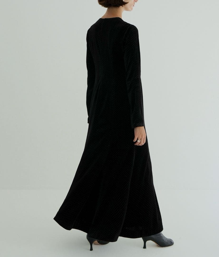 ワンピース clane VELOUR GLITTER ONEPIECE