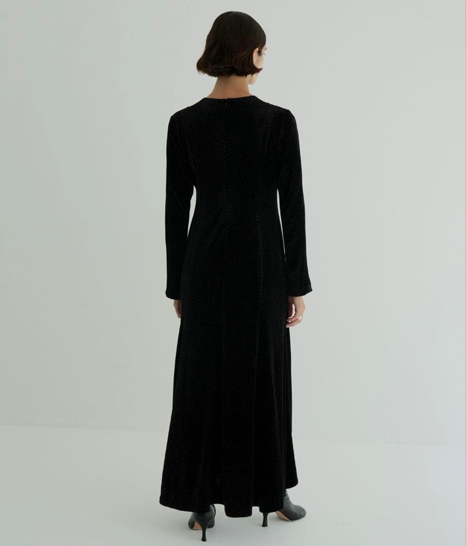 ワンピース clane VELOUR GLITTER ONEPIECE