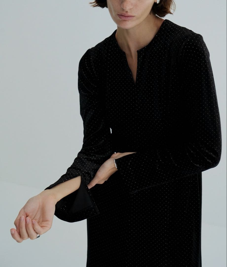 ワンピース clane VELOUR GLITTER ONEPIECE