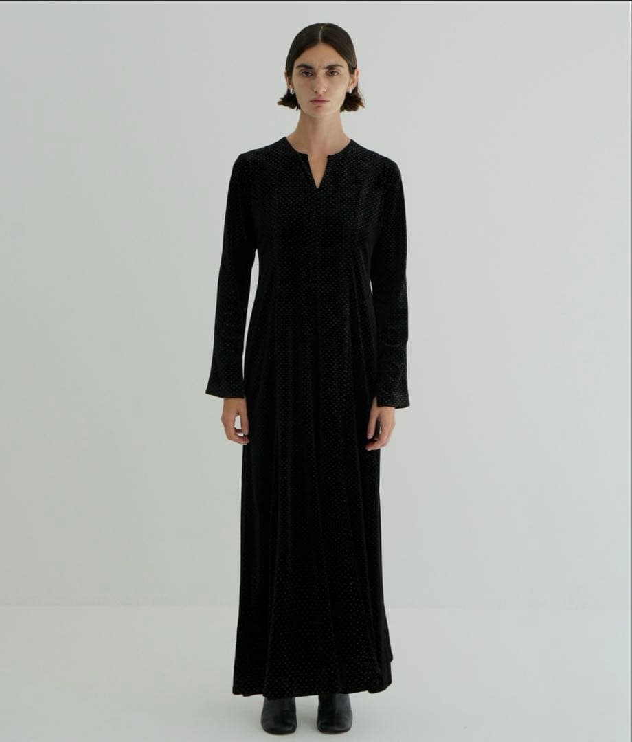 ワンピース clane VELOUR GLITTER ONEPIECE