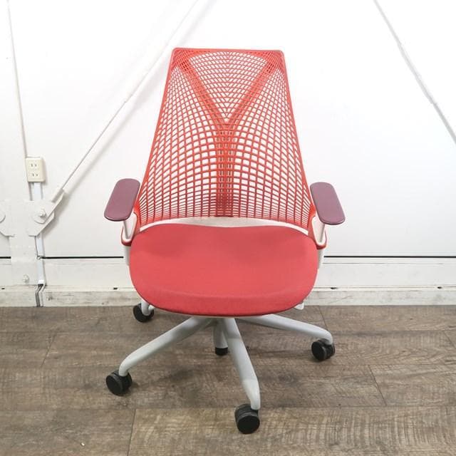 ハーマンミラー　セイルチェア　前傾、肘置有　レッド