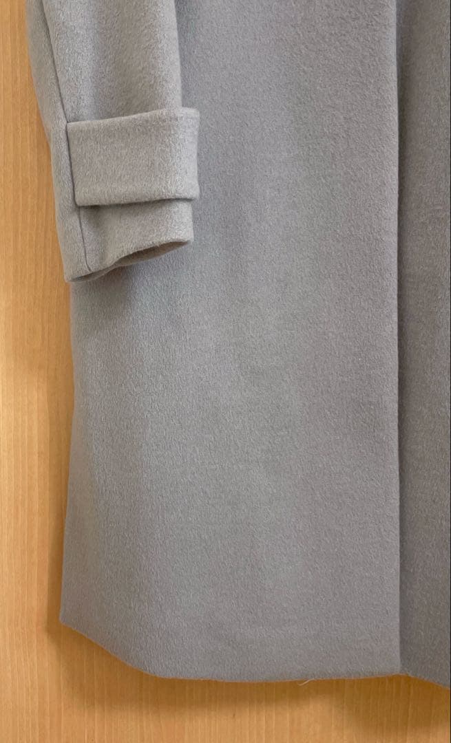 ☆極美品☆グリーンレーベル アンゴラビーバースリットノーカラーコート40