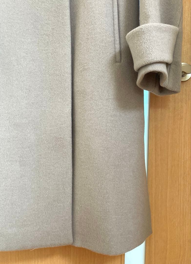 ☆極美品☆グリーンレーベル アンゴラビーバースリットノーカラーコート40